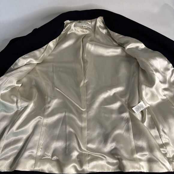 Banana Republic Black Wool Blazer White Piping Size 8 Women's - Picture 9 of 10